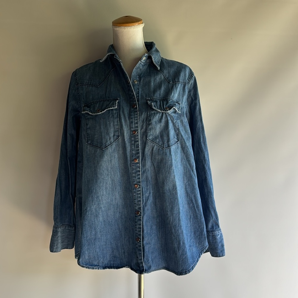 Current/Elliott Western Style Denim Shirt - sz 2